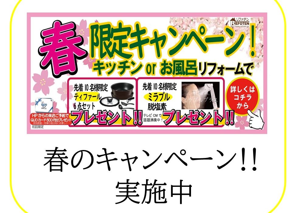春限定キャンペーン実施中！