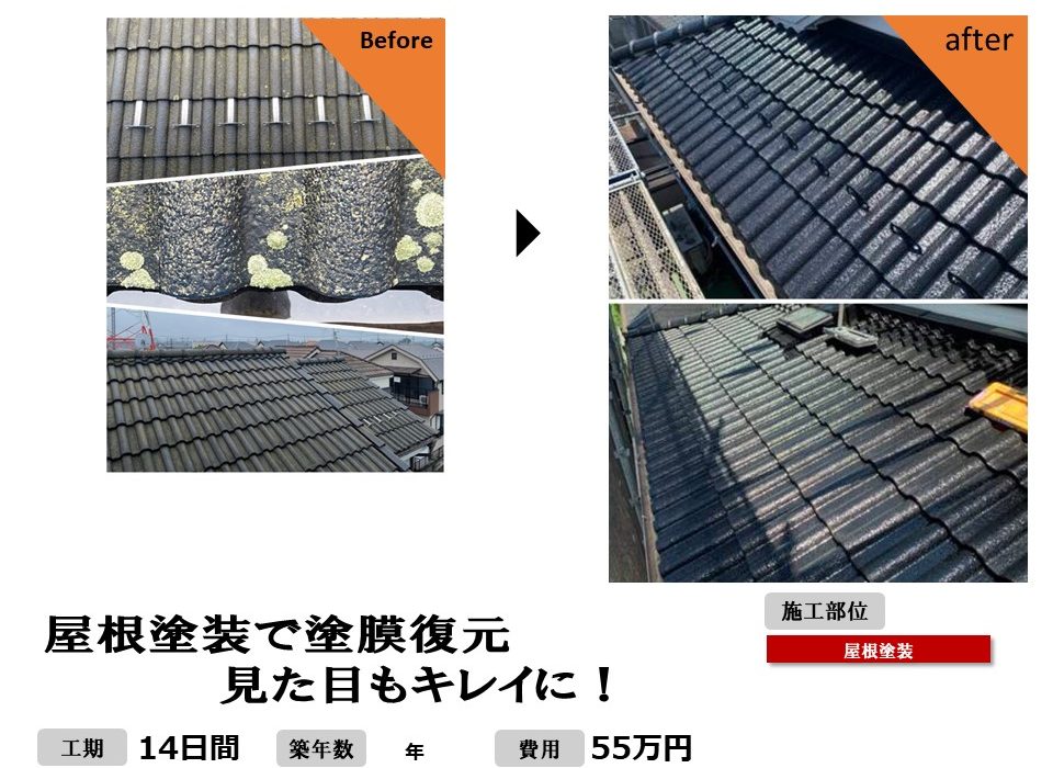 施工事例・狭山市A様邸「屋根塗装工事」